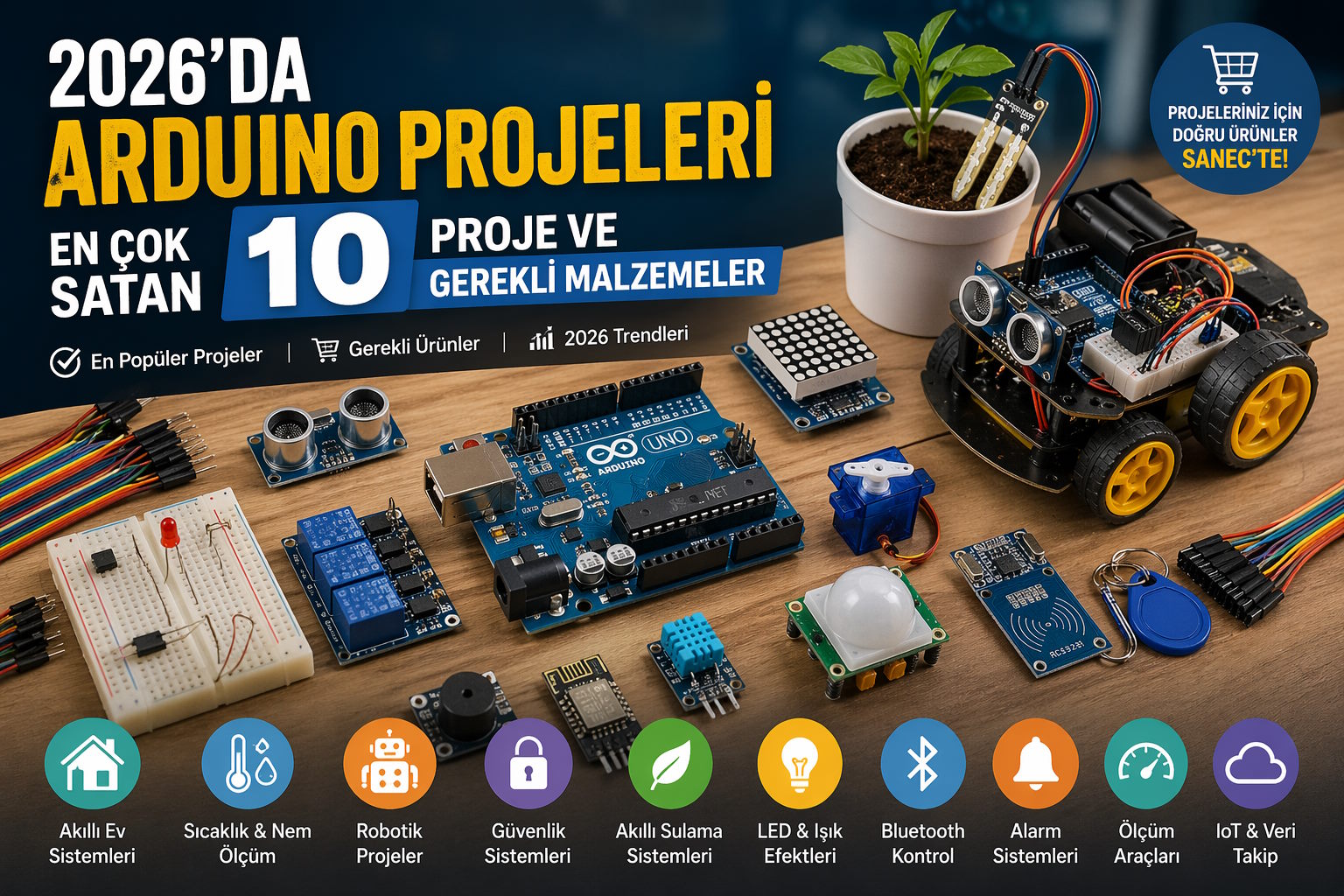  2026’DA ARDUINO PROJELERİ: EN ÇOK SATAN 10 PROJE VE GEREKLİ MALZEMELER