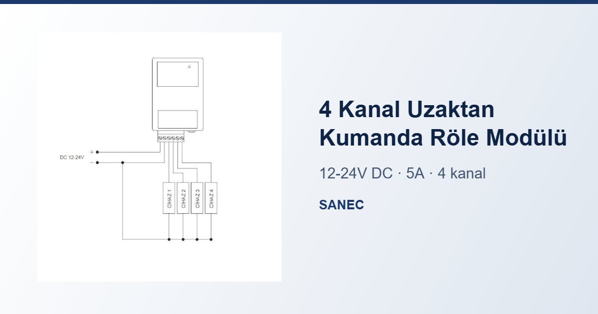 4 Kanal Uzaktan Kumanda Röle Modülü 12-24V DC Nedir? Kullanım Rehberi