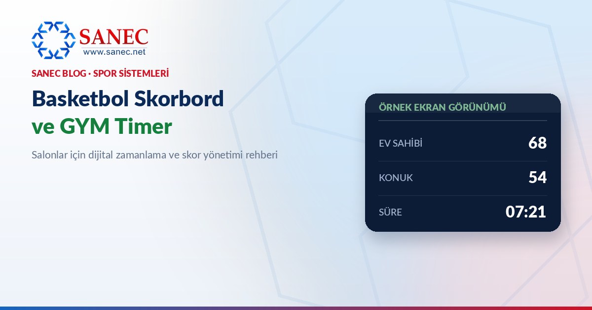 Basketbol Skorbord ve GYM Timer: Spor Salonları İçin Dijital Zamanlama Rehberi