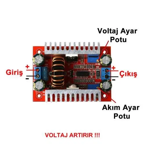 DC-DC Gerilim Yükseltici 400W 15A Boost Modülü ile Gücünüzü Katlayın