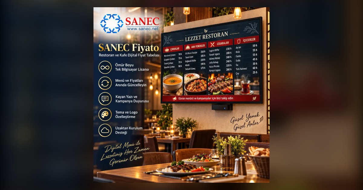 Dijital Menü Ekranı Nedir? Restoran ve Kafe İçin Menü Board Rehberi