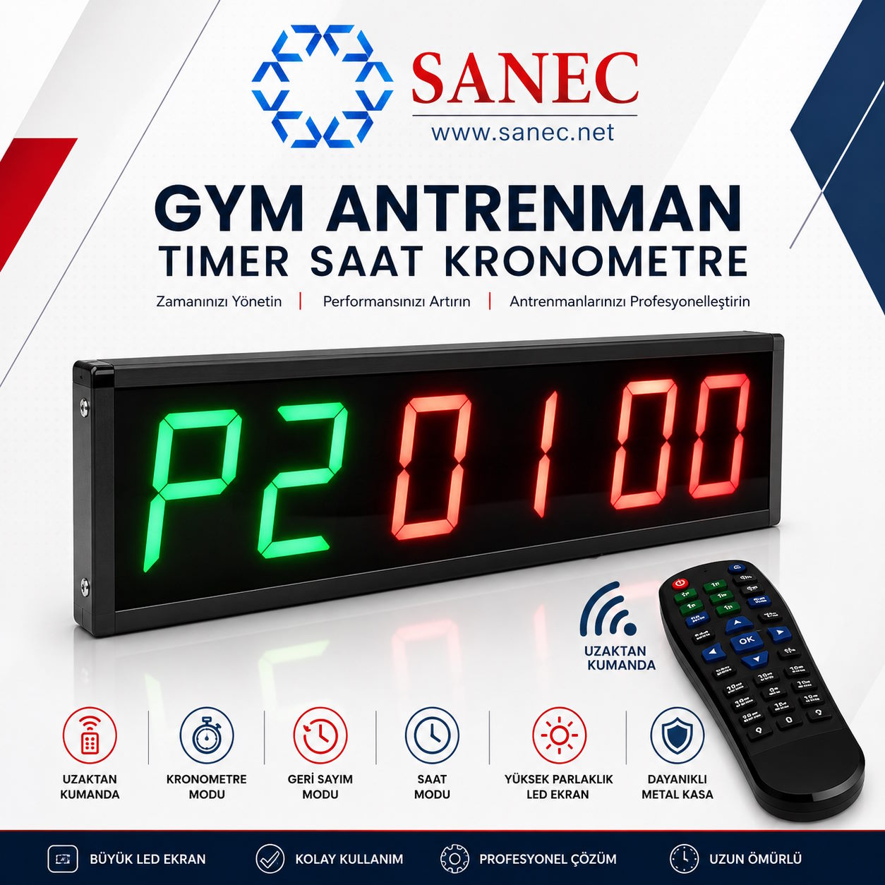 Gym Antrenman Timer Saat Kronometre Nedir? Spor Salonları İçin Profesyonel Zaman Yönetimi Çözümü