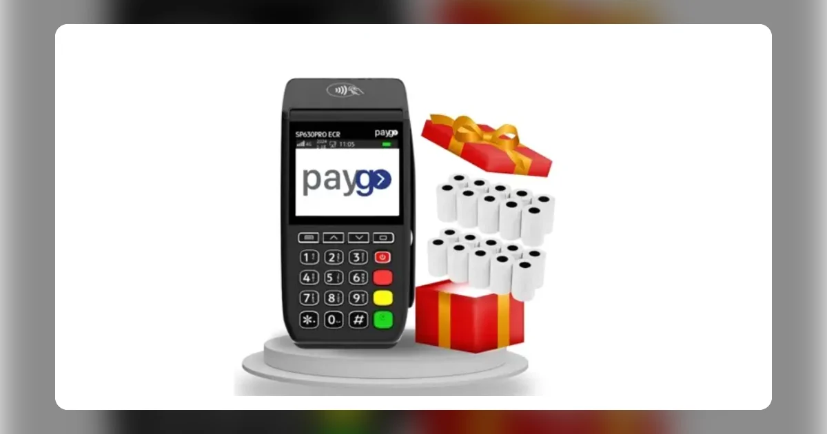 Paygo SP630 Pro ECR 4G + 20 Rulo: Yemek Kartı Destekli Mobil Yazarkasa
