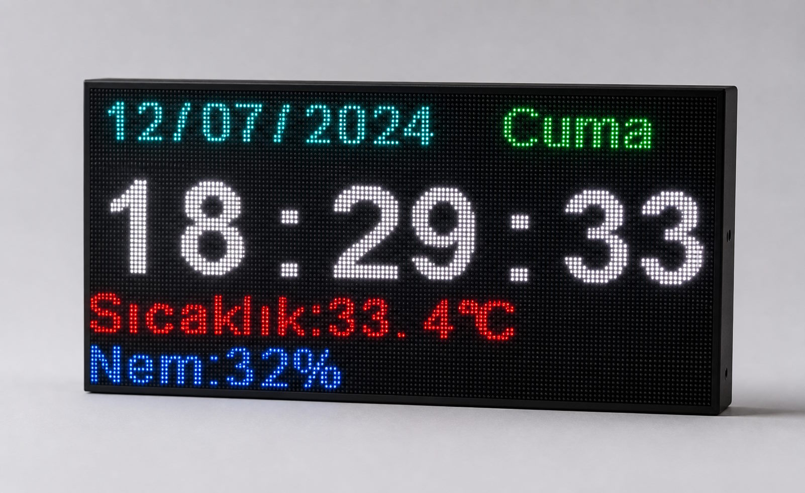 Renkli Dijital LED Saat, Tarih, Derece ve Nem Göstergesi Nerelerde Kullanılır?