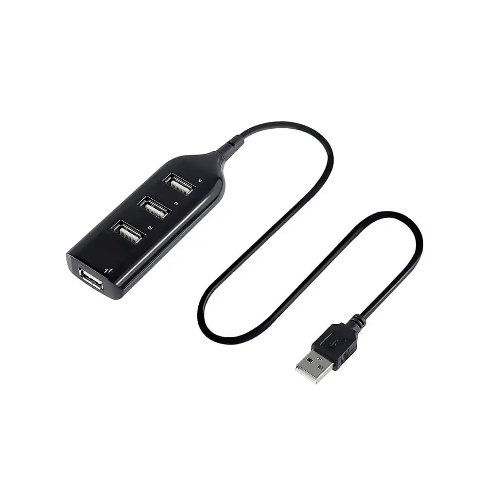 4 Port USB Çoğaltıcı Çoklayıcı Hub USB 2.0 Çoklama PC Laptop - Siyah