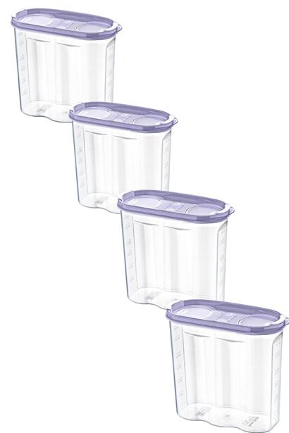 SANEC® 2 Kapaklı Ölçekli Erzak Kuru Gıda Saklama Kutusu Kabı 2,4 Litre SANEC® 2 Kapaklı Ölçekli Erzak Kuru Gıda Saklama Kutusu Kabı 2,4 Litre