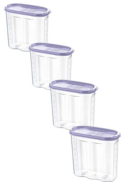 SANEC® 2 Kapaklı Ölçekli Erzak Kuru Gıda Saklama Kutusu Kabı 2,4 Litre SANEC® 2 Kapaklı Ölçekli Erzak Kuru Gıda Saklama Kutusu Kabı 2,4 Litre