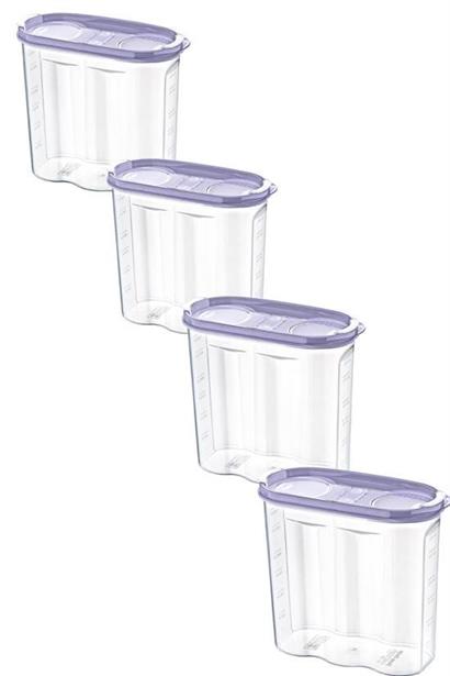 SANEC® 2 Kapaklı Ölçekli Erzak Kuru Gıda Saklama Kutusu Kabı 2,4 Litre SANEC® 2 Kapaklı Ölçekli Erzak Kuru Gıda Saklama Kutusu Kabı 2,4 Litre