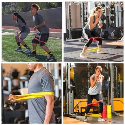 SANEC® 5li Egzersiz Direnç Bant Seti Pilates Crossfit Ekipmanları SANEC® 5li Egzersiz Direnç Bant Seti Pilates Crossfit Ekipmanları