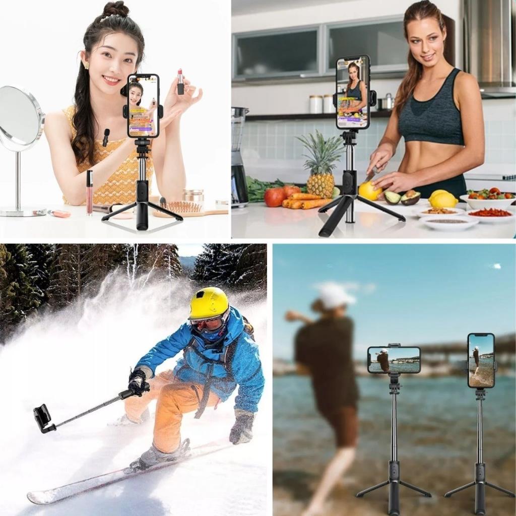 SANEC® Masaüstü Tripod Olabilen Telefon Tutuculu Kablosuz Kumandalı Selfie Çubuğu SANEC® Masaüstü Tripod Olabilen Telefon Tutuculu Kablosuz Kumandalı Selfie Çubuğu