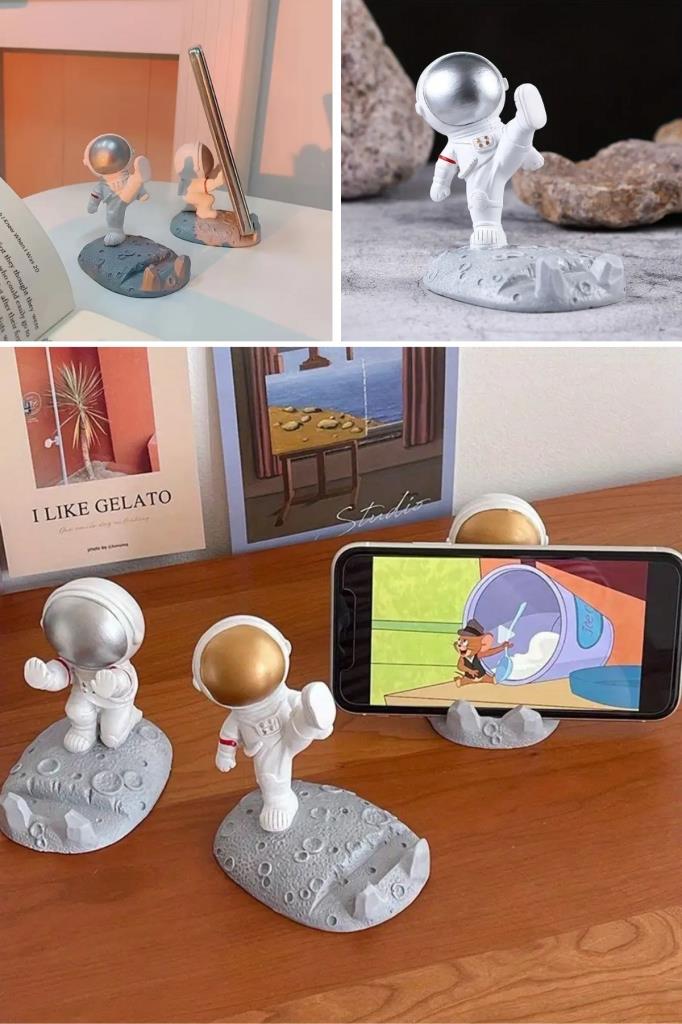 SANEC® Mini Astronot Model Telefon ve Tablet Tutucu Standı SANEC® Mini Astronot Model Telefon ve Tablet Tutucu Standı