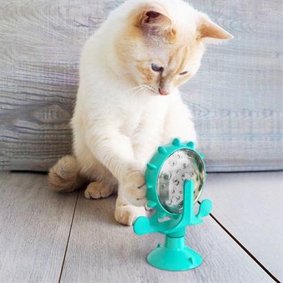 SANEC® Vantuzlu Zilli İnteraktif Dönebilen Mama Kaplı Renkli Eğlenceli Eğitici Kedi Oyuncağı SANEC® Vantuzlu Zilli İnteraktif Dönebilen Mama Kaplı Renkli Eğlenceli Eğitici Kedi Oyuncağı