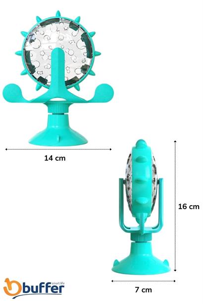 SANEC® Vantuzlu Zilli İnteraktif Dönebilen Mama Kaplı Renkli Eğlenceli Eğitici Kedi Oyuncağı SANEC® Vantuzlu Zilli İnteraktif Dönebilen Mama Kaplı Renkli Eğlenceli Eğitici Kedi Oyuncağı