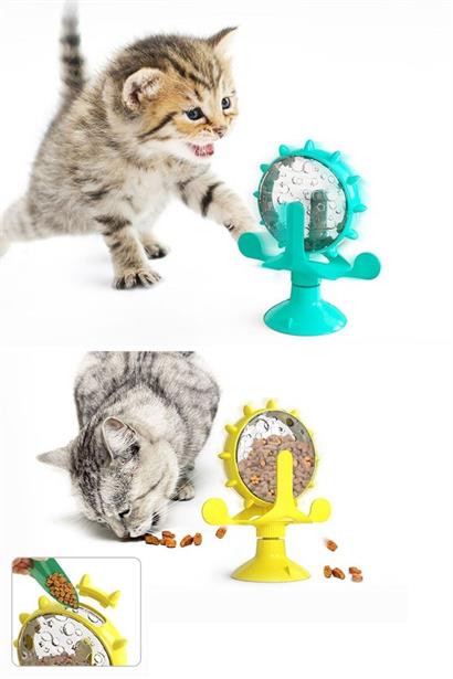 SANEC® Vantuzlu Zilli İnteraktif Dönebilen Mama Kaplı Renkli Eğlenceli Eğitici Kedi Oyuncağı SANEC® Vantuzlu Zilli İnteraktif Dönebilen Mama Kaplı Renkli Eğlenceli Eğitici Kedi Oyuncağı
