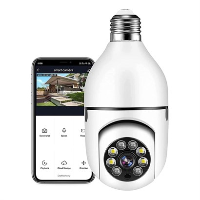 WiFi 360 Panoramik Ampul Kamera Gece Görüş Ses Akıllı Hareket Algılayıcı WiFi 360 Panoramik Ampul Kamera Gece Görüş Ses Akıllı Hareket Algılayıcı