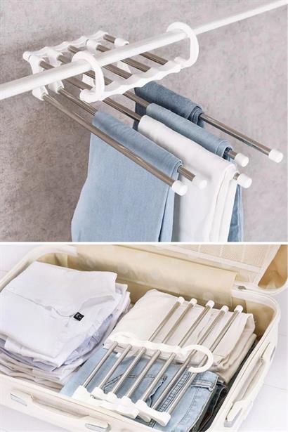 Hareketli Dolap İçi Pantolon Kravat Şal Askı Sistemi Düzenleyici Katmanlı Askılık Organizer Hareketli Dolap İçi Pantolon Kravat Şal Askı Sistemi Düzenleyici Katmanlı Askılık Organizer