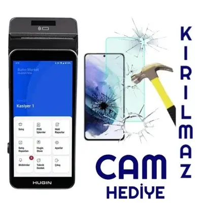Hugin S1 Android Yazarkasa POS + Kırılmaz Cam Hediye