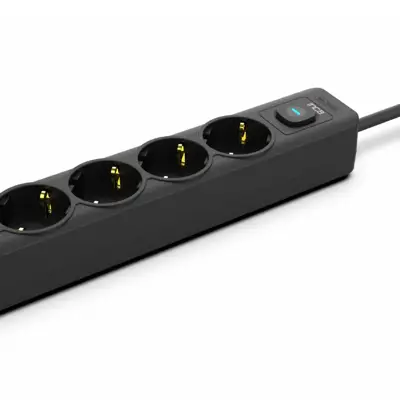 İnca IPW-44SY 5 Port Akım Korumalı Led Tuşlu Priz 1.5M - Siyah