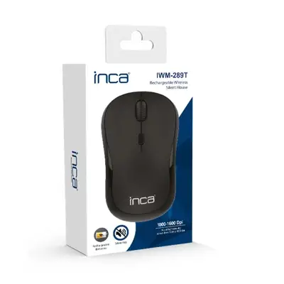 Inca Iwm-289t Wireless +Şarjlı Sessiz Mouse Siyah