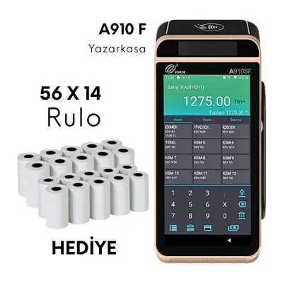 PAX A910SF Android Yazarkasa POS + 20 Adet Rulo Hediye