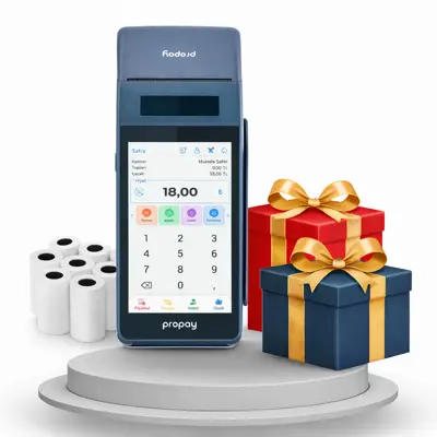 Propay P1000-ECR Android Yazarkasa POS + 20 Adet Rulo Hediye