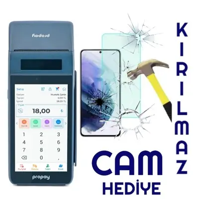 Propay P1000-ECR Android Yazarkasa POS + Kırılmaz Cam Hediye