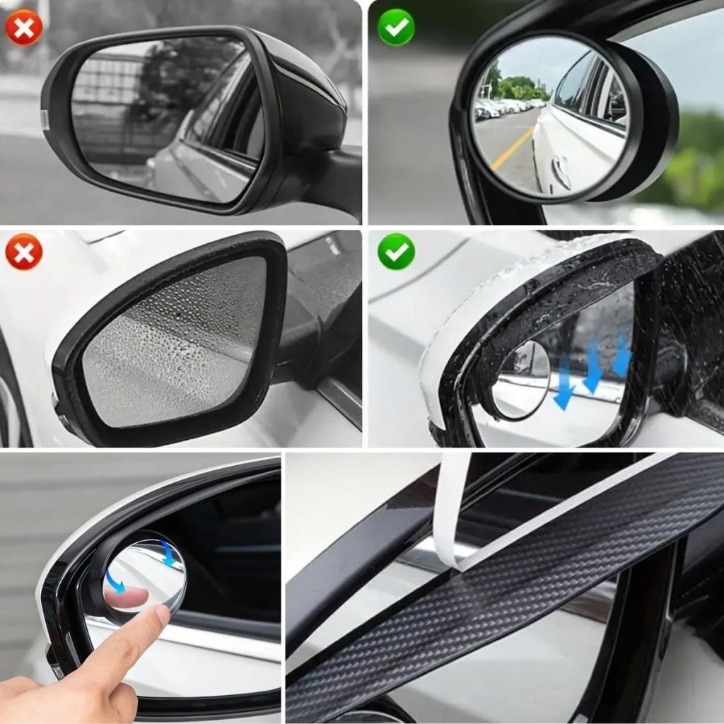 SANEC® 2 Adet Kendinden Aynalı Karbon Fiber Görünümlü Araba Yan Ayna Yağmur Koruyucuları Yağmur & Kar Kalkanı Visörler SANEC® 2 Adet Kendinden Aynalı Karbon Fiber Görünümlü Araba Yan Ayna Yağmur Koruyucuları Yağmur & Kar Kalkanı Visörler